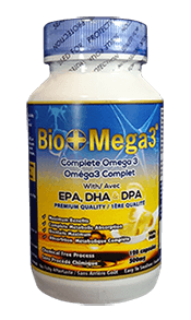 120 capsules Omega 3, Bio+MEGA3®, with EPA, DHA and DPA, a source of complete source of omega 3 fatty acids